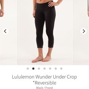 Lululemon Wunder Under Reversible Crop